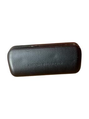 ALEXANDER McQUEEN Sunglass Eyeglass Case ONLY Black Hard Clam Shell